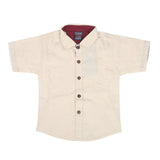 Boys Chambray Half Sleeves Casual Shirt - Fawn, Kids, Boys Shirts, Chase Value, Chase Value