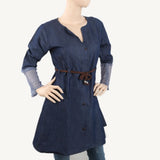 Women's Denim Top (5299-C) - Dark Blue, Women, T-Shirts And Tops, Chase Value, Chase Value