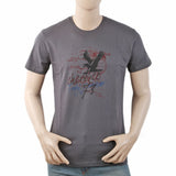 Men's Round Neck Half Sleeves T-Shirt - Dark Grey, Men, T-Shirts And Polos, Chase Value, Chase Value