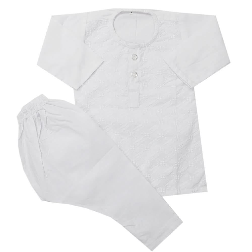 Newborn Boys Shalwar Suit - White, Kids, Newborn Boys Shalwar Suits, Chase Value, Chase Value