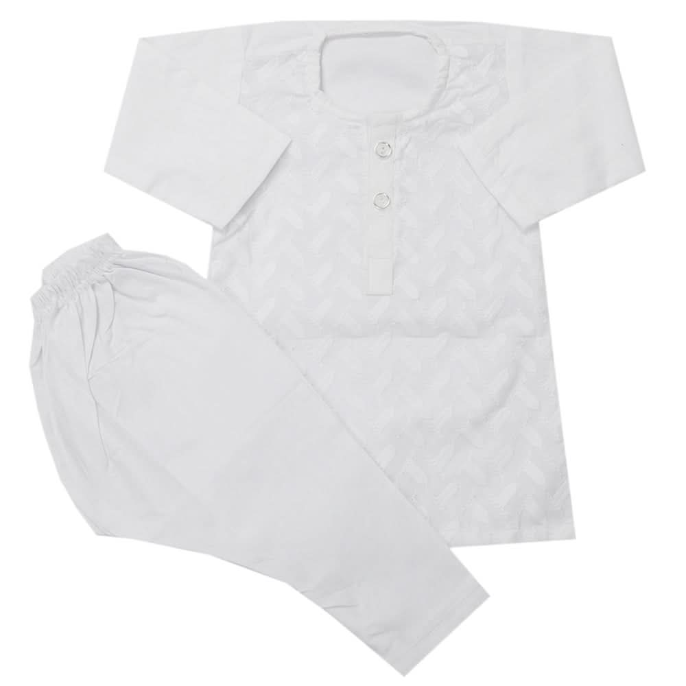 Newborn Boys Shalwar Suit - White, Kids, Newborn Boys Shalwar Suits, Chase Value, Chase Value