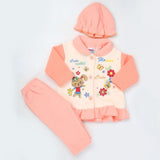 Newborn Girl Full Sleeves Polar Suit 6540 - Peach, Kids, NB Girls Sets And Suits, Chase Value, Chase Value
