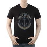 Men's Round Neck Half Sleeves T-Shirt - Black, Men, T-Shirts And Polos, Chase Value, Chase Value
