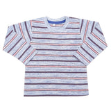 Boys Yarn Dyed Full Sleeves T-Shirt - Blue, Kids, Boys T-Shirts, Chase Value, Chase Value
