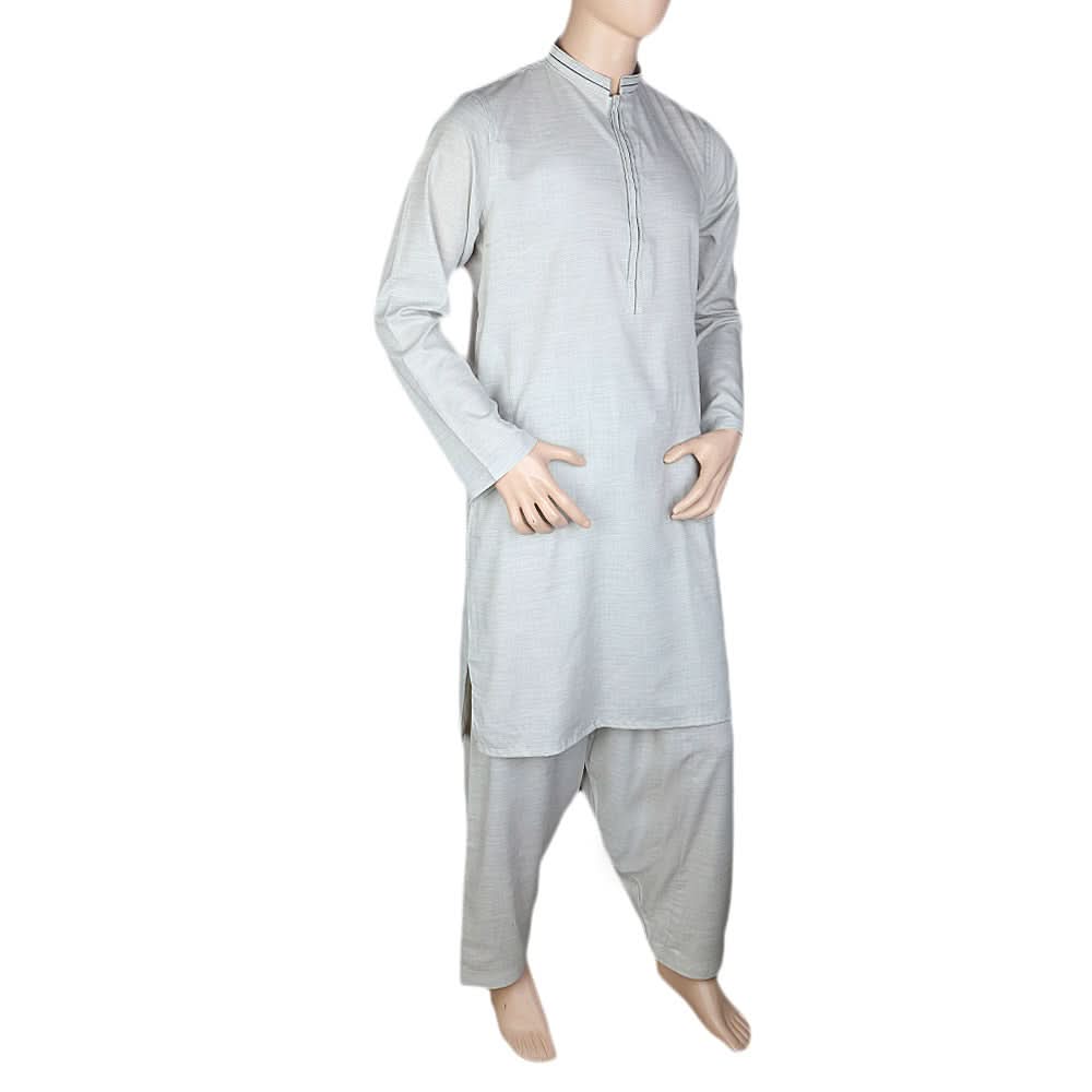 Men's Slim Fit Kurta Shalwar - Fancy - Grey, Men, Shalwar Kameez, Chase Value, Chase Value