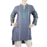 Women's Embroidered Kurti - Grey, Women, Ready Kurtis, Chase Value, Chase Value