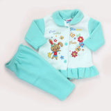 Newborn Girl Full Sleeves Polar Suit 1714 - Cyan, Kids, NB Girls Sets And Suits, Chase Value, Chase Value