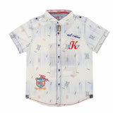 Boys Half Sleeves Printed Shirt -ROYAL BLUE, Kids, Boys Shirts, Chase Value, Chase Value