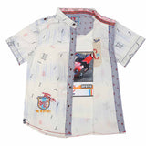 Boys Half Sleeves Printed Shirt -ROYAL BLUE, Kids, Boys Shirts, Chase Value, Chase Value