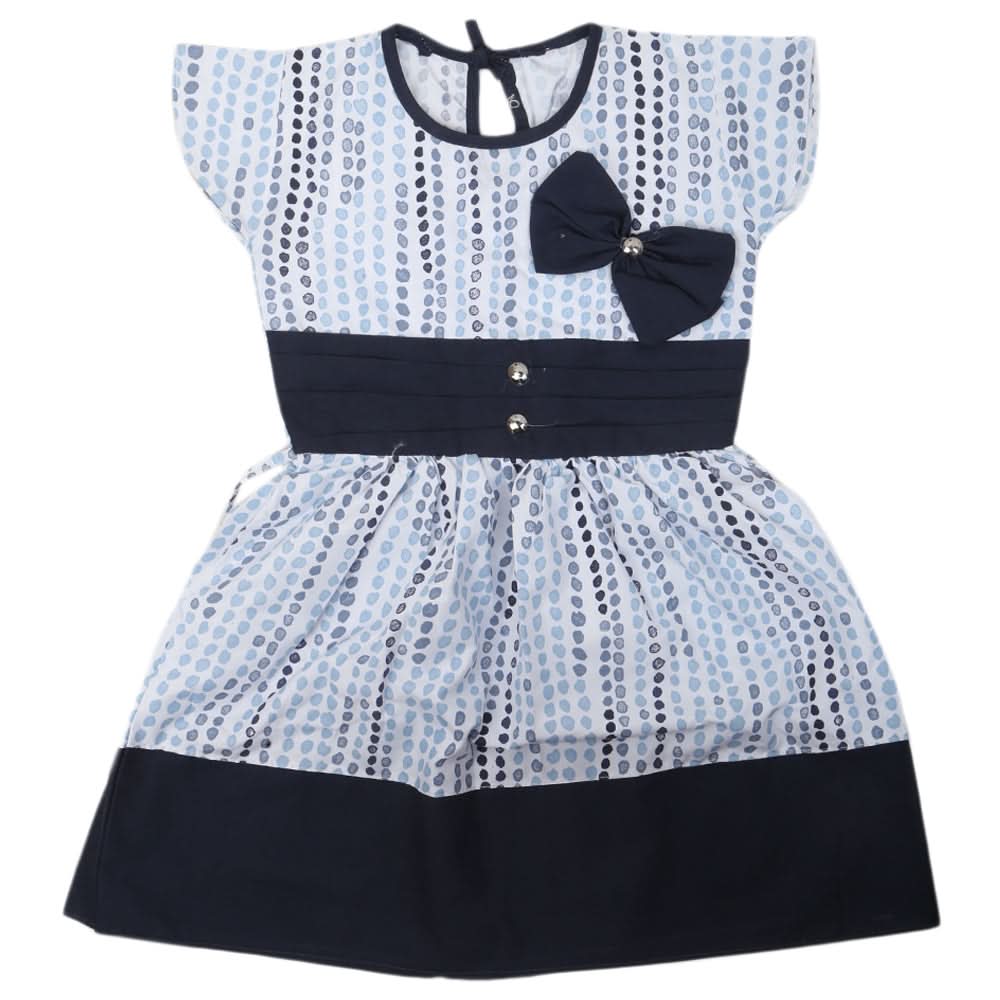 Girls Cotton Frock - Navy Blue, Kids, Girls Frocks, Chase Value, Chase Value