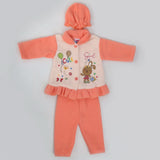 Newborn Girl Full Sleeves Polar Suit 6541 - Peach, Kids, NB Girls Sets And Suits, Chase Value, Chase Value