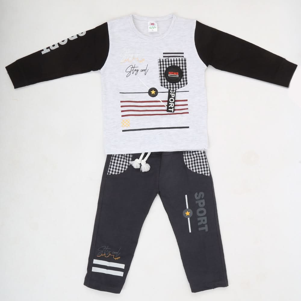 Boys Full Sleeves Suit - Grey, Kids, Boys Sets And Suits, Chase Value, Chase Value