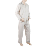 Mens Comfort Stripe Night Suit - Beige, Men, Nightwear, Chase Value, Chase Value