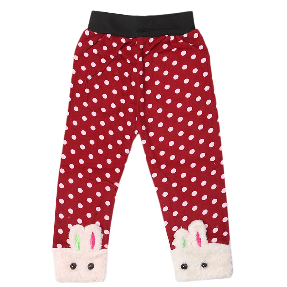 Girls Velvet Tights - Maroon, Kids, Tights Leggings And Pajama, Chase Value, Chase Value