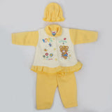 Newborn Girl Full Sleeves Polar Suit 5067 - Yellow, Kids, NB Girls Sets And Suits, Chase Value, Chase Value