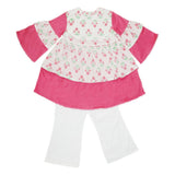 Girls Printed Cotton Suit 3 Pcs - White, Kids, Girls Sets And Suits, Chase Value, Chase Value