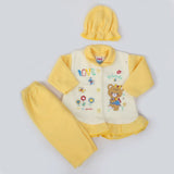 Newborn Girl Full Sleeves Polar Suit 5067 - Yellow, Kids, NB Girls Sets And Suits, Chase Value, Chase Value