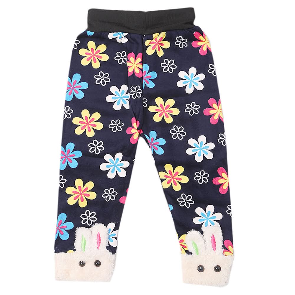 Girls Velvet Tights - Navy Blue, Kids, Tights Leggings And Pajama, Chase Value, Chase Value