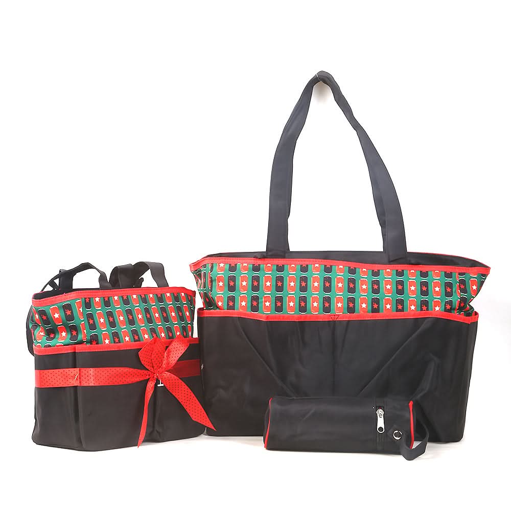 Newborn Maternity 3 Piece Baby Bag - Black & Red, Kids, Maternity Bag (Diaper Bag), Chase Value, Chase Value