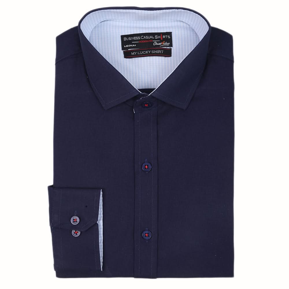 Men's Business Casual Shirt - Navy Blue, Men, Shirts, Chase Value, Chase Value