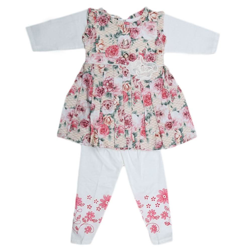 Girls Full Sleeves Suit - Pink, Kids, Girls Sets And Suits, Chase Value, Chase Value