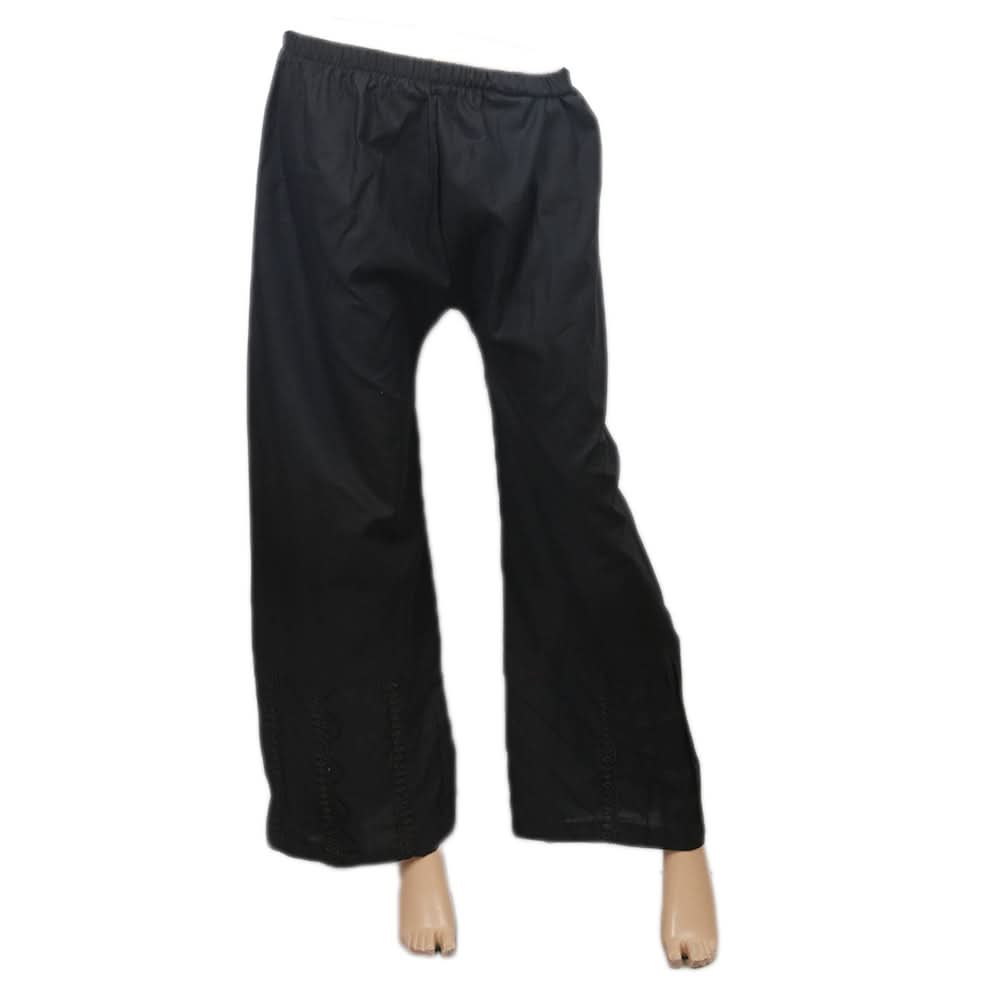 Women's Bell Bottom Pentax Trouser With Moti - Black, Women, Pants & Tights, Chase Value, Chase Value
