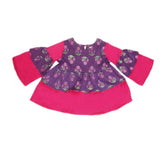 Girls Printed Cotton Suit 3 Pcs - Purple, Kids, Girls Sets And Suits, Chase Value, Chase Value