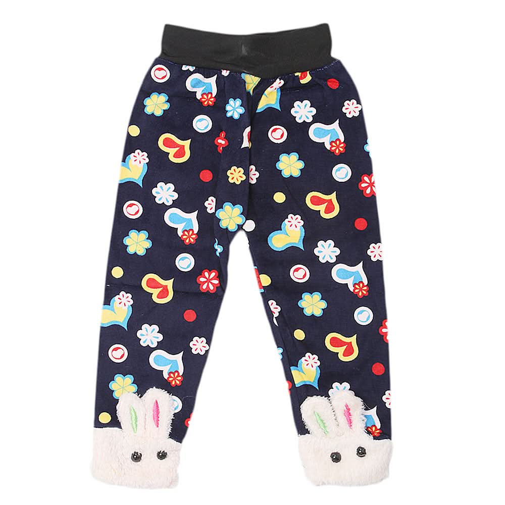 Girls Velvet Tights - Navy Blue, Kids, Tights Leggings And Pajama, Chase Value, Chase Value