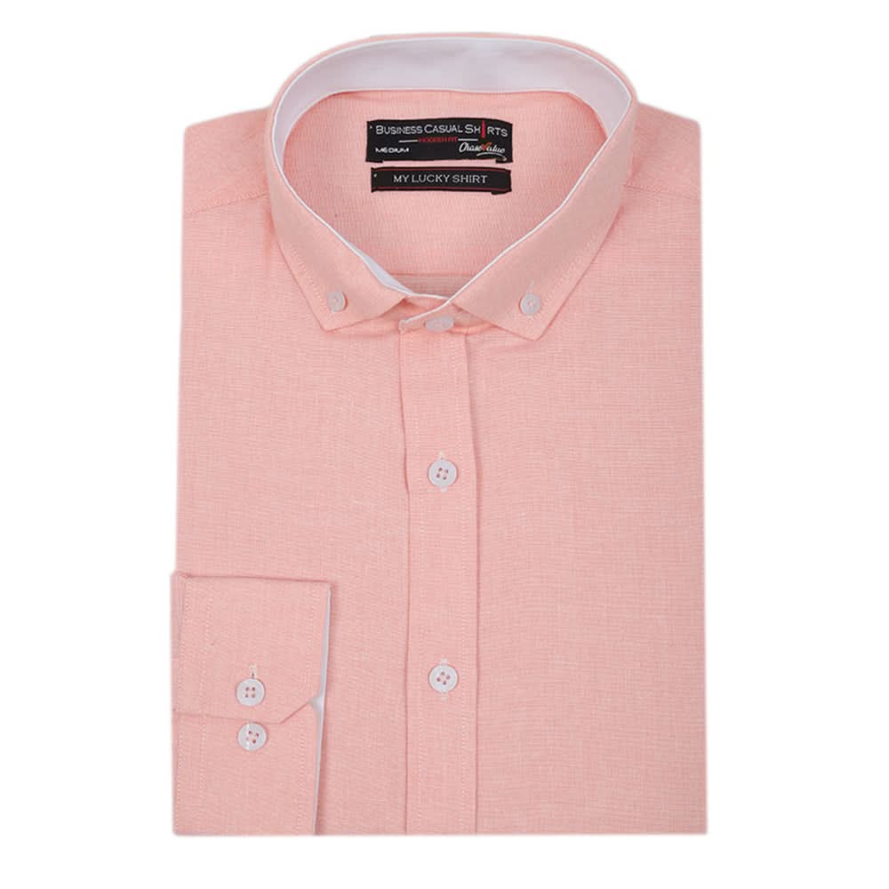 Men's Business Casual Shirt - Peach, Men, Shirts, Chase Value, Chase Value