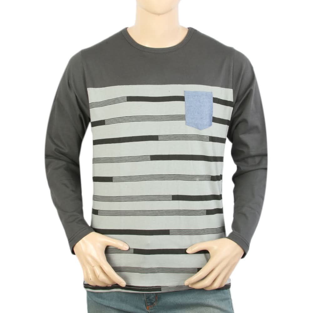 Men’s Full Slevees T-Shirt - Grey, Men's T-Shirts & Polos, Chase Value, Chase Value