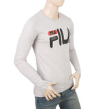 Men's Full Sleeves Printed T-Shirt - Grey, Men, T-Shirts And Polos, Chase Value, Chase Value