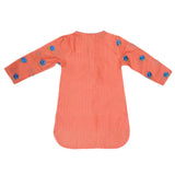 Girls Embroidered Cotton Kurti - Peach, Kids, Girls Kurti, Chase Value, Chase Value