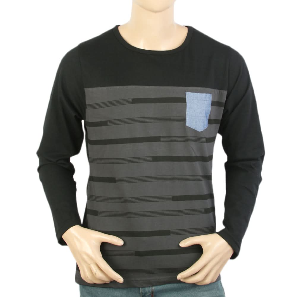 Men’s Full Slevees T-Shirt - Black, Men's T-Shirts & Polos, Chase Value, Chase Value