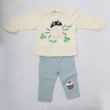 Newborn Girl Full Sleeves Suit 5114 - Cream, Kids, NB Girls Sets And Suits, Chase Value, Chase Value