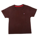Boys Half Sleeves T-Shirt - Dark Brown, Kids, Boys T-Shirts, Chase Value, Chase Value
