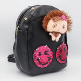 Girls Backpack 7572-A - Black, Kids, School And Laptop Bags, Chase Value, Chase Value