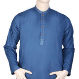 Mashriq Embroidered Shalwar Kameez For Men - Steel Blue, Men, Shalwar Kameez, Chase Value, Chase Value