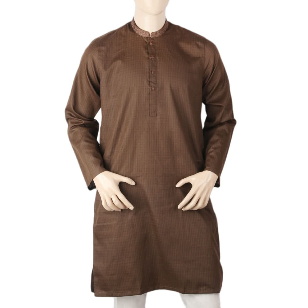 Men's Mashriq Slim Fit Kurta - Coffee, Men, Kurtas, Chase Value, Chase Value