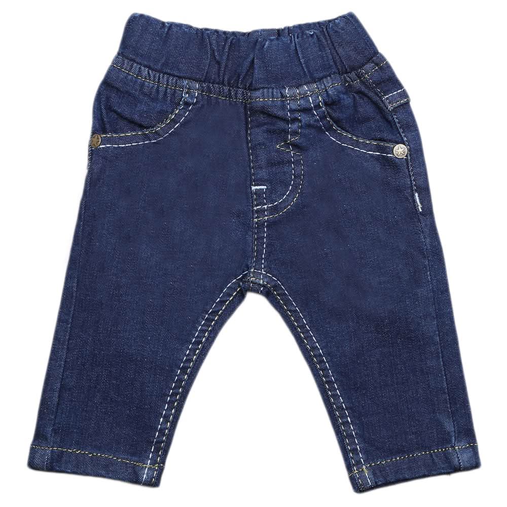 Newborn Girls Denim Pant - Dark Blue, Kids, Skirts And Pants, Chase Value, Chase Value