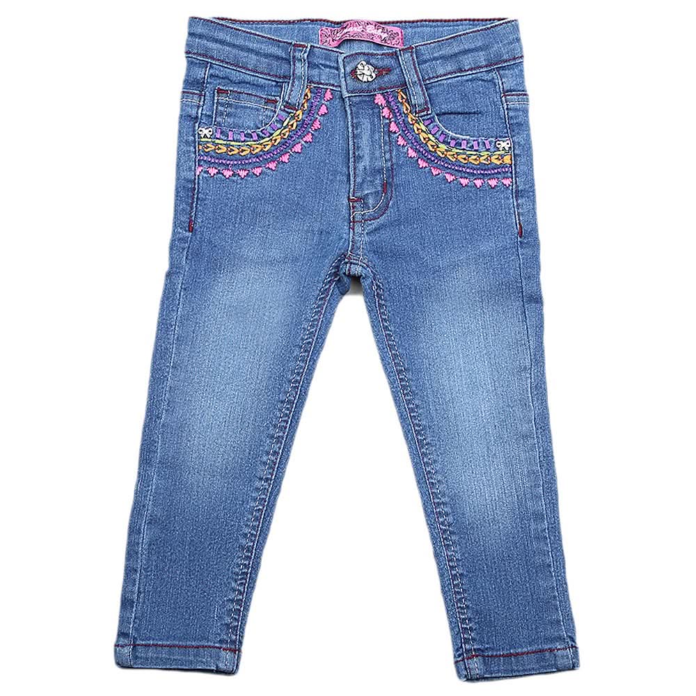 Girls Denim Pant - Blue, Kids, Pants And Capri, Chase Value, Chase Value