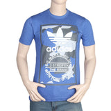 Men's Half Sleeves Round Neck T-Shirt - Blue, Men, T-Shirts And Polos, Chase Value, Chase Value