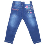 Girls Denim Pant - Dark Blue, Kids, Pants And Capri, Chase Value, Chase Value