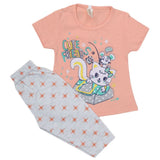 Girls Half Sleeves Suit With Tights - Peach, Kids, Girls Sets And Suits, Chase Value, Chase Value