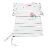 Girls Half Sleeves T-Shirt - White, Kids, Girls T-Shirts, Chase Value, Chase Value