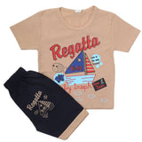 Boys Half Sleeves Short Suit - Brown, Kids, Boys Sets And Suits, Chase Value, Chase Value