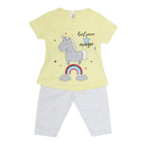 Girls Half Sleeves Tighs Suits - Yellow, Kids, Girls Sets And Suits, Chase Value, Chase Value