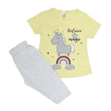 Girls Half Sleeves Tighs Suits - Yellow, Kids, Girls Sets And Suits, Chase Value, Chase Value