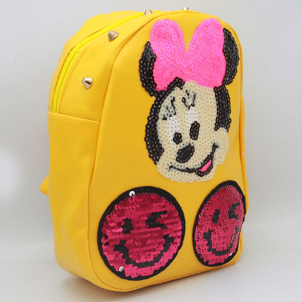 Girls Backpack 7572-A - Yellow, Kids, School And Laptop Bags, Chase Value, Chase Value