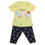 Girls Half Sleeves Suit With Tights - Yellow, Kids, Girls Sets And Suits, Chase Value, Chase Value