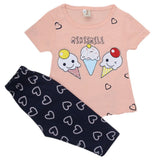 Girls Half Sleeves Suit With Tights - Peach, Kids, Girls Sets And Suits, Chase Value, Chase Value